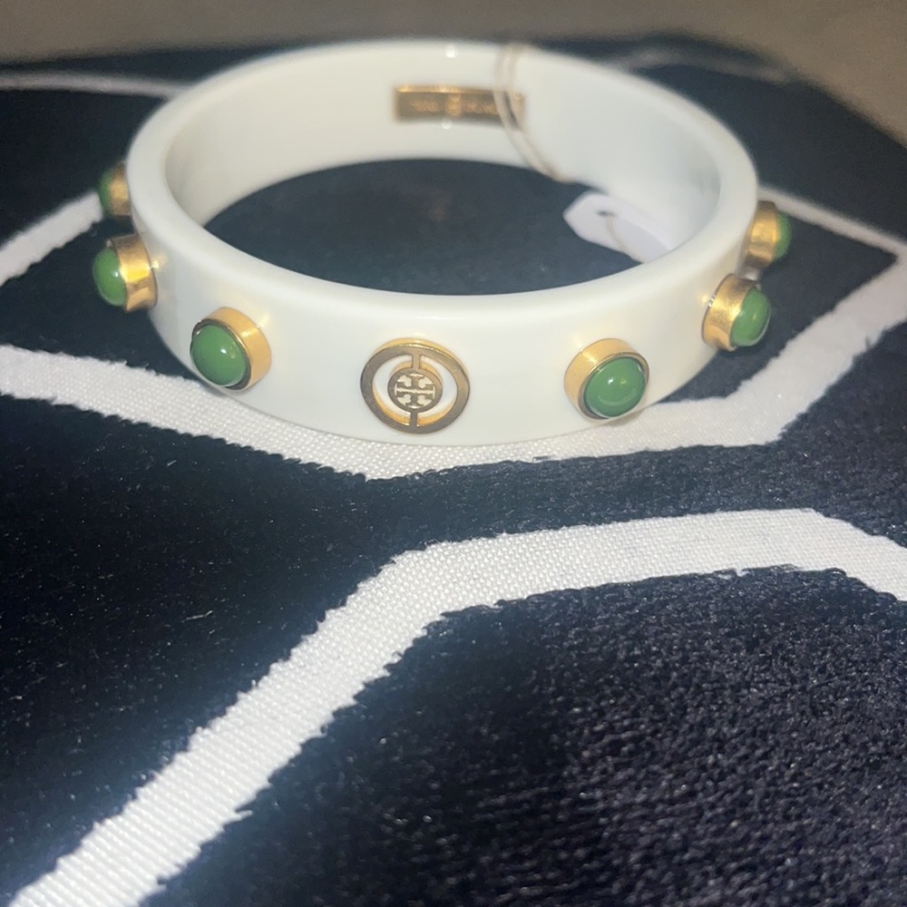 NWT Tory Burch Green Bullet Bracelet